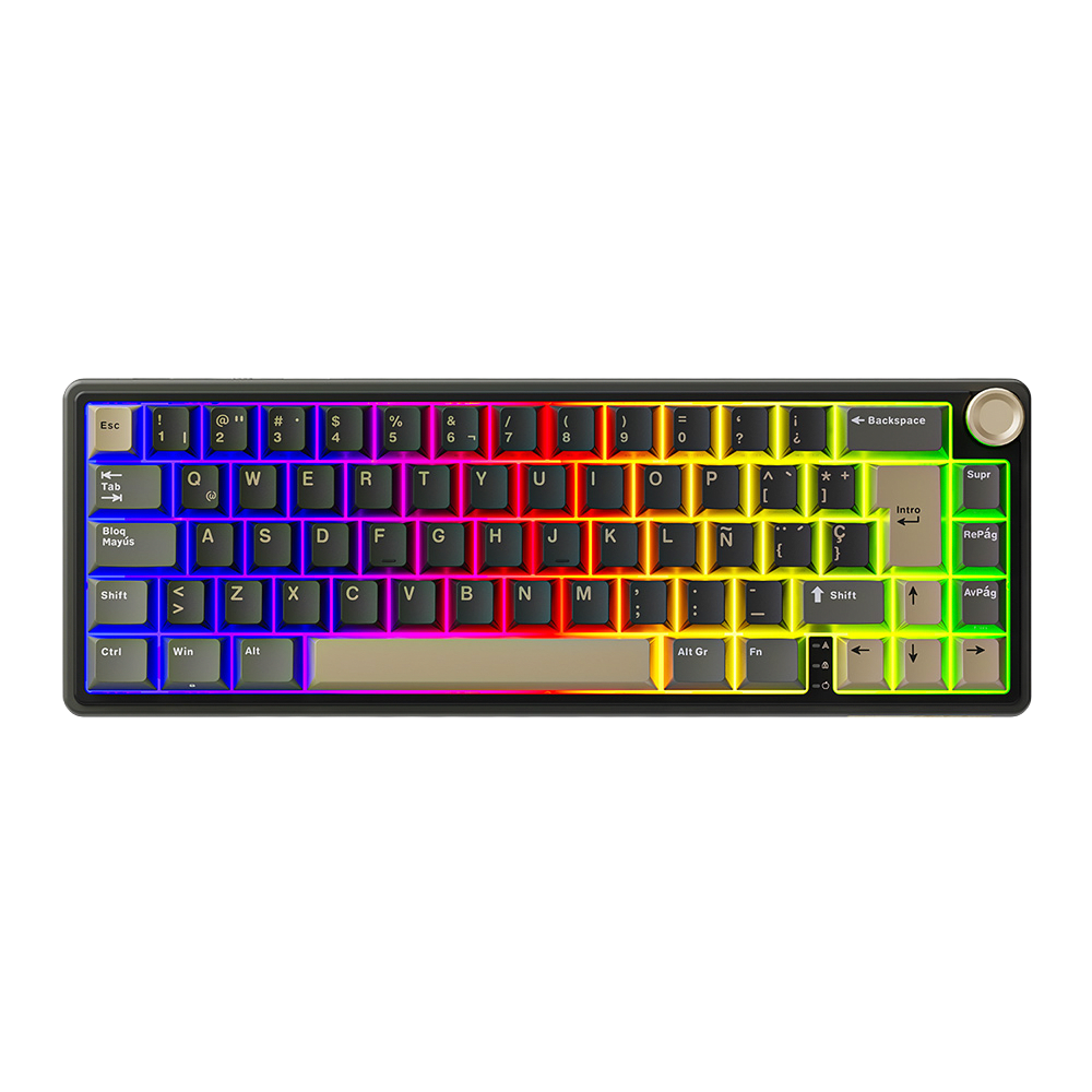 TECLADO MECANICO ROYAL KLUDGE RK-R65 ALAMBRICO (SW-BROWN)-PHANTOM 0