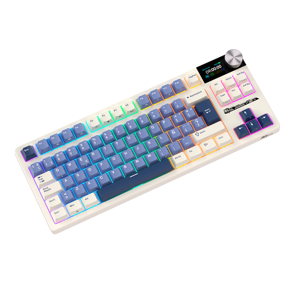 TECLADO MECANICO ROYAL KLUDGE RK-S85 INALAMBRICO 2.4 BT (SW-CLOUD)-HORIZON BLUE4