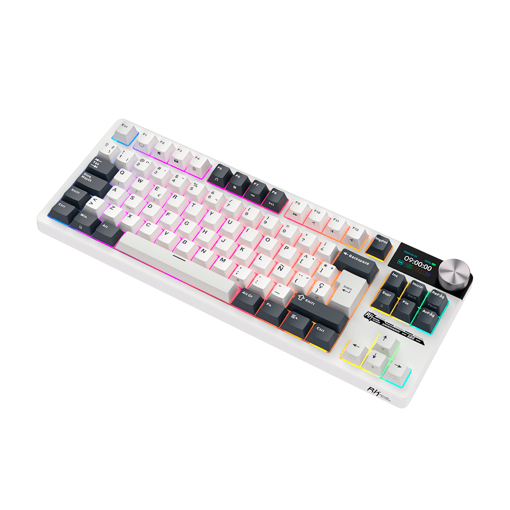 TECLADO MECANICO ROYAL KLUDGE RK-S85 INALAMBRICO 2.4 BT (SW-CLOUD)-WHITE NIGHT4