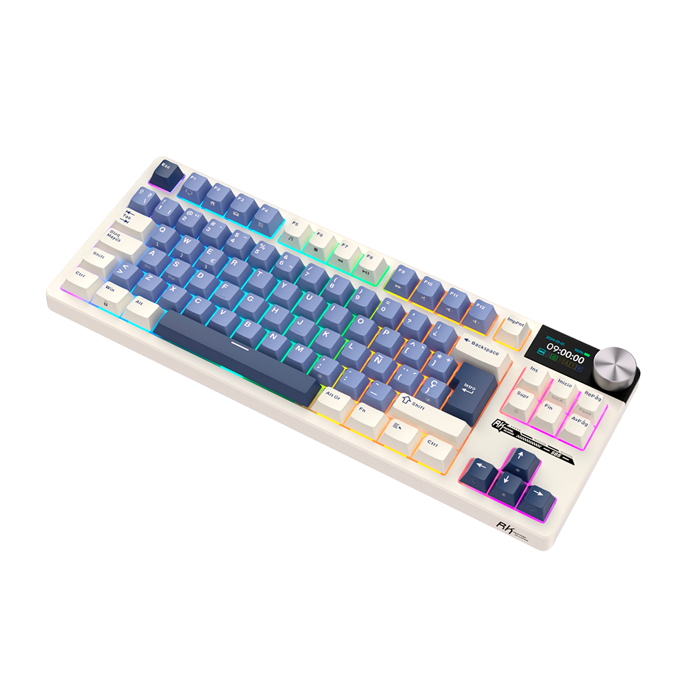 TECLADO MECANICO ROYAL KLUDGE RK-S85 INALAMBRICO 2.4 BT (SW-CLOUD)-HORIZON BLUE5