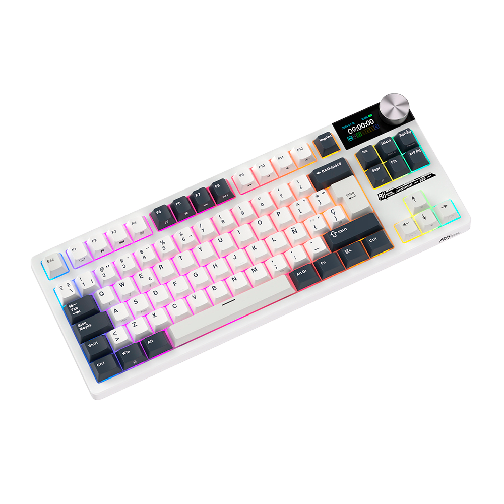 TECLADO MECANICO ROYAL KLUDGE RK-S85 INALAMBRICO 2.4 BT (SW-CLOUD)-WHITE NIGHT5
