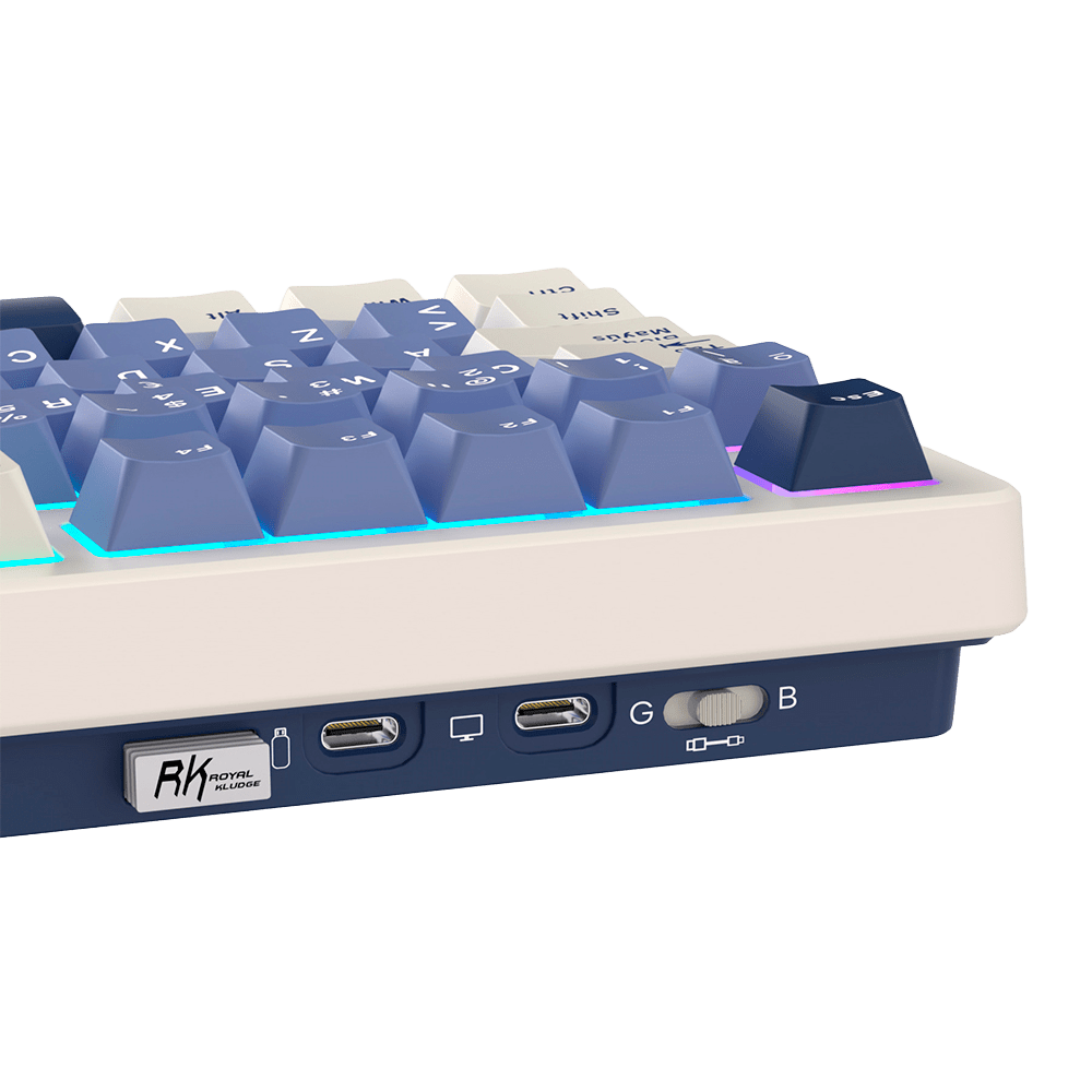 TECLADO MECANICO ROYAL KLUDGE RK-S85 INALAMBRICO 2.4 BT (SW-CLOUD)-HORIZON BLUE6