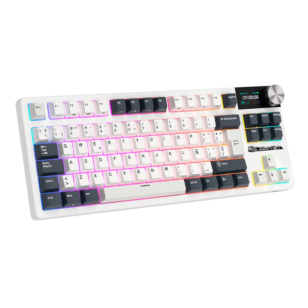 TECLADO MECANICO ROYAL KLUDGE RK-S85 INALAMBRICO 2.4 BT (SW-CLOUD)-WHITE NIGHT8