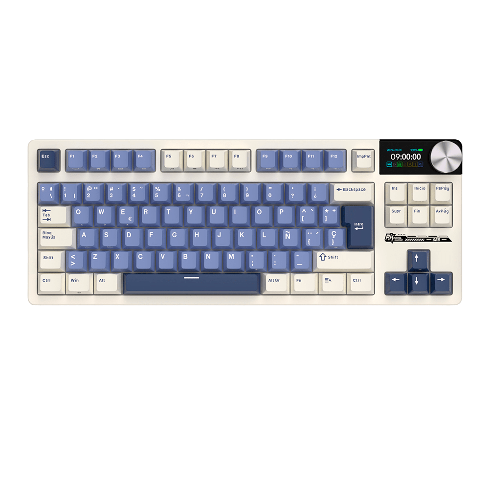 TECLADO MECANICO ROYAL KLUDGE RK-S85 INALAMBRICO 2.4 BT (SW-CLOUD)-HORIZON BLUE1