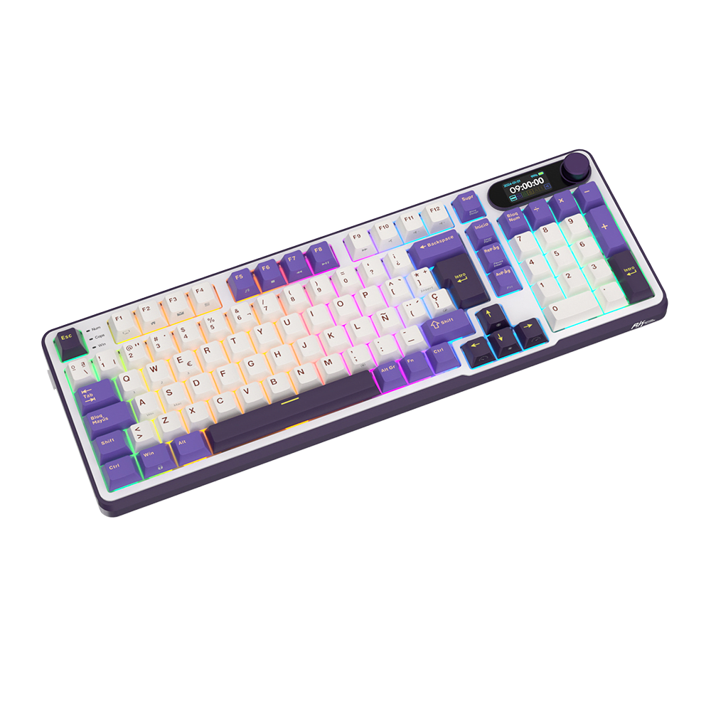 TECLADO MECANICO ROYAL KLUDGE RK-S98 INALAMBRICO 2.4 BT (SW-CHARTREUSE)-BLACKBERRY MOUSE3