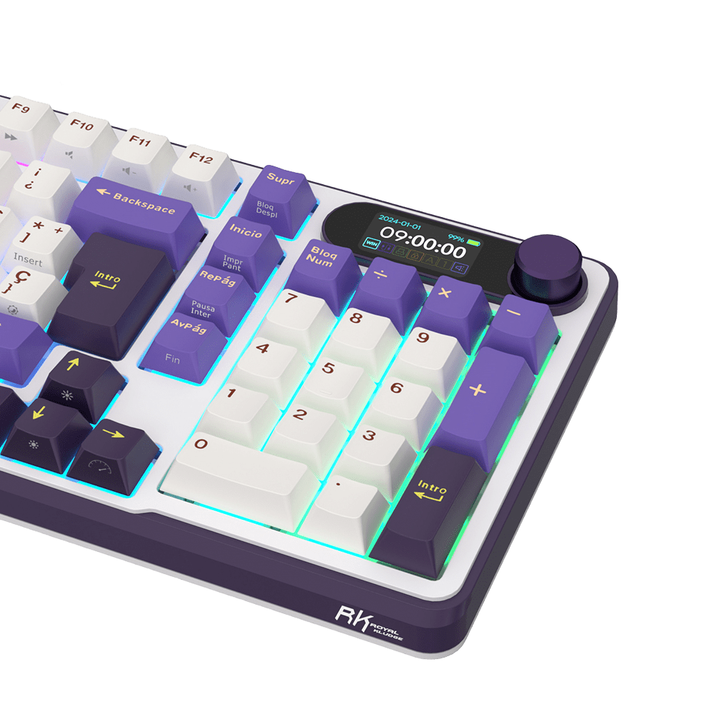 TECLADO MECANICO ROYAL KLUDGE RK-S98 INALAMBRICO 2.4 BT (SW-CHARTREUSE)-BLACKBERRY MOUSE4