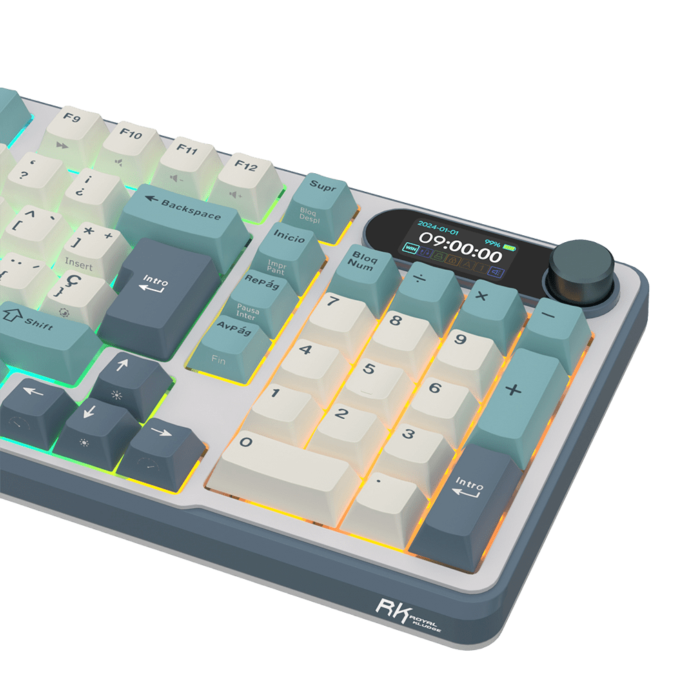 TECLADO MECANICO ROYAL KLUDGE RK-S98 INALAMBRICO 2.4 BT (SW-CHARTREUSE)-LIGHT CLOUD4