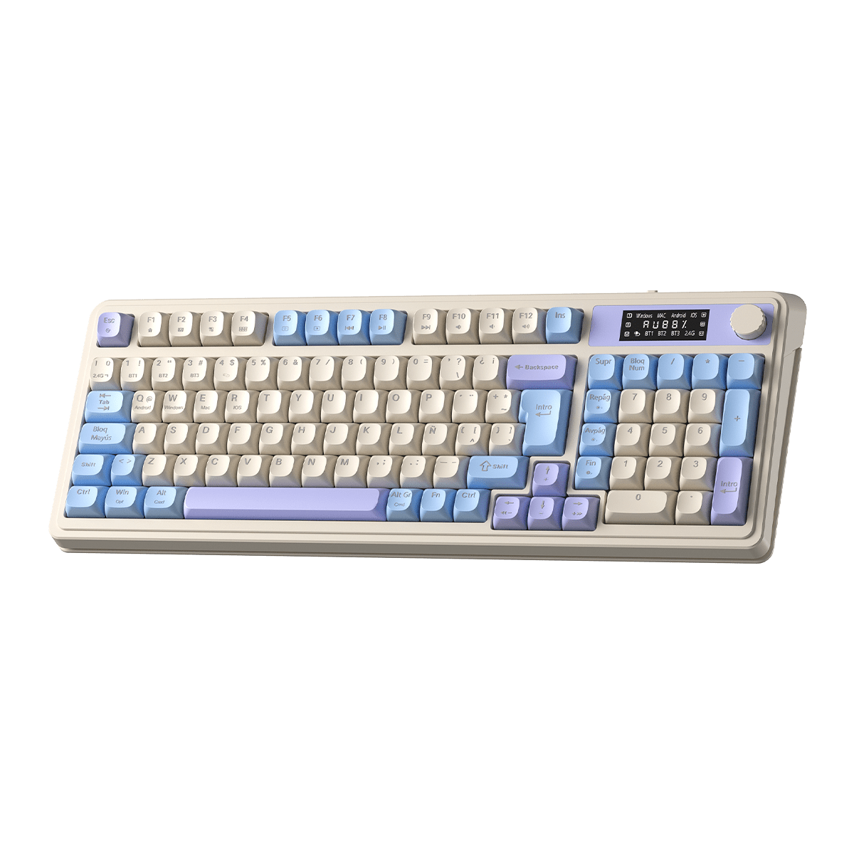 TECLADO DE MEMBRANA AULA S99 PRO RGB DONGLE 2.4 BT SP PURPLE4