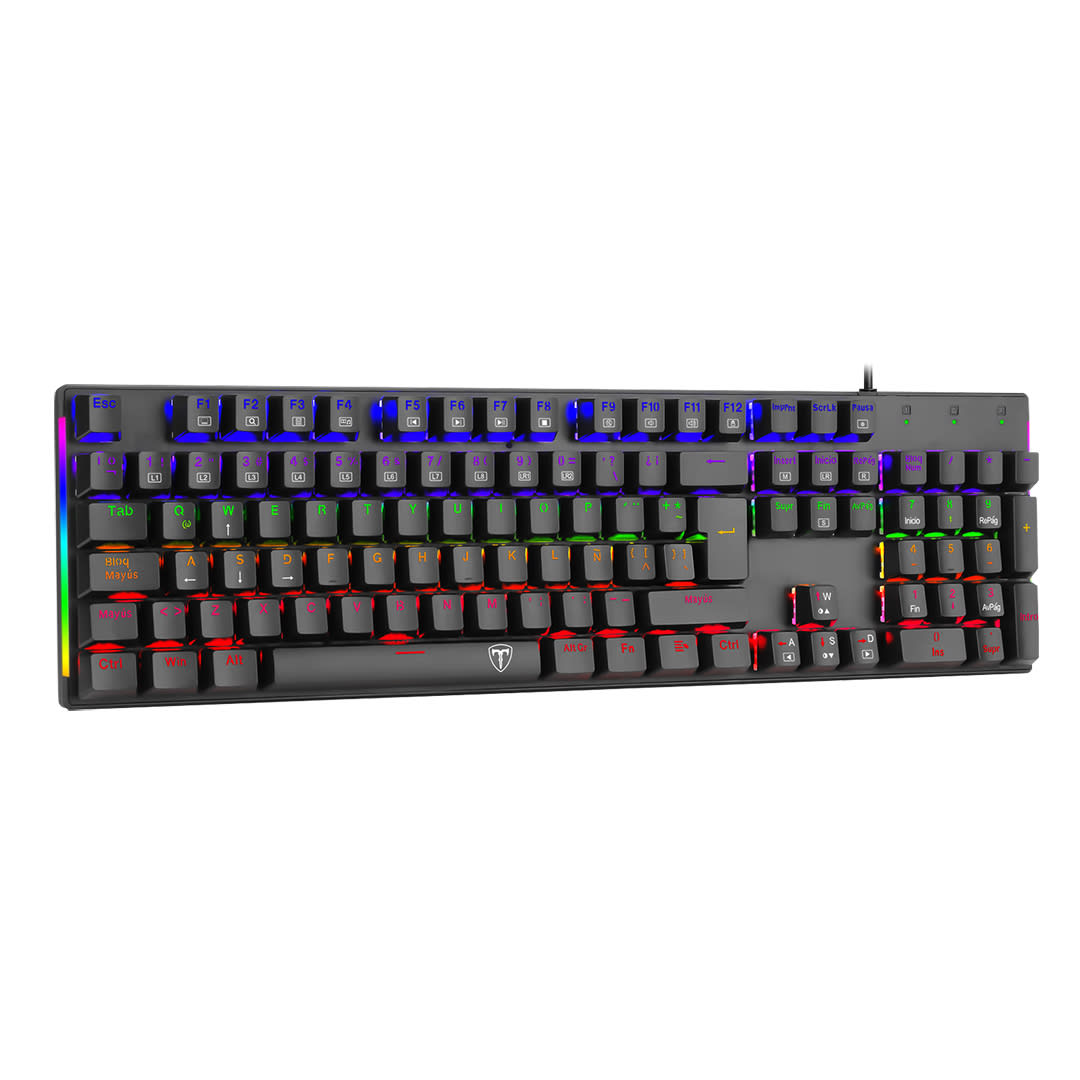TECLADO MECANICO T-DAGGER NAXOS RAINBOW (SW-AZUL) NEGRO4