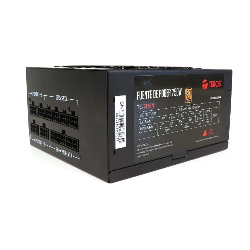 FUENTE DE PODER TEROS TE-7175 750W 80 PLUS GOLD FULL MODULAR6
