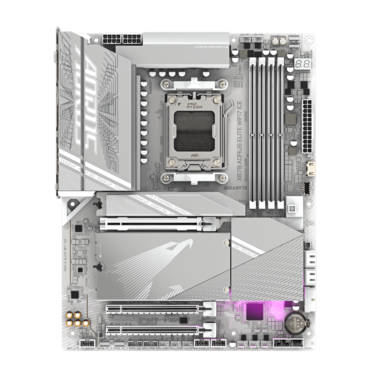 PLACA MADRE GIGABYTE X870 AORUS ELITE WIFI7 ICE ATX AM5 DDR52