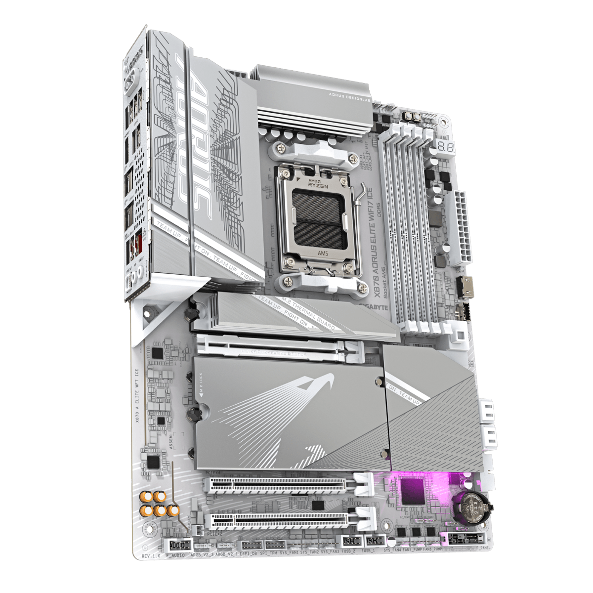 PLACA MADRE GIGABYTE X870 AORUS ELITE WIFI7 ICE ATX AM5 DDR53