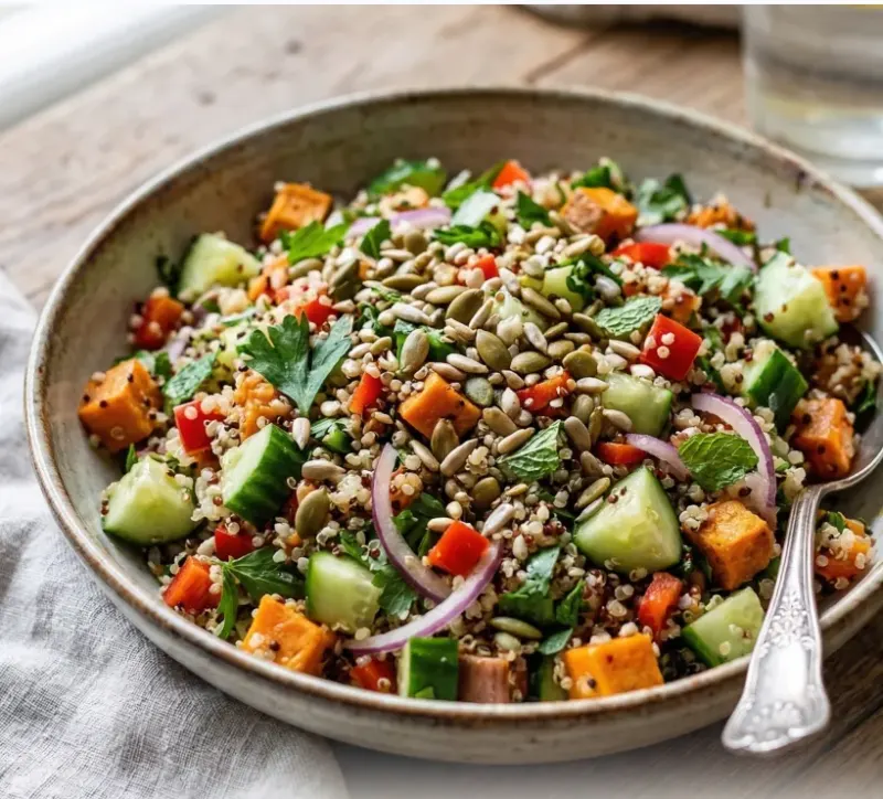  Ensalada tibia de Quinoa Tricolor (ANTIINFLAMATORIA)