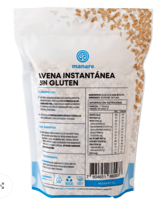 Avena Integral Sin Gluten - Manare 800 g2