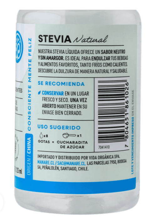 Stevia LIQUIDA - Manare 125 ml3