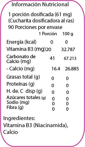 Vitamina B3 – Niacinamida3