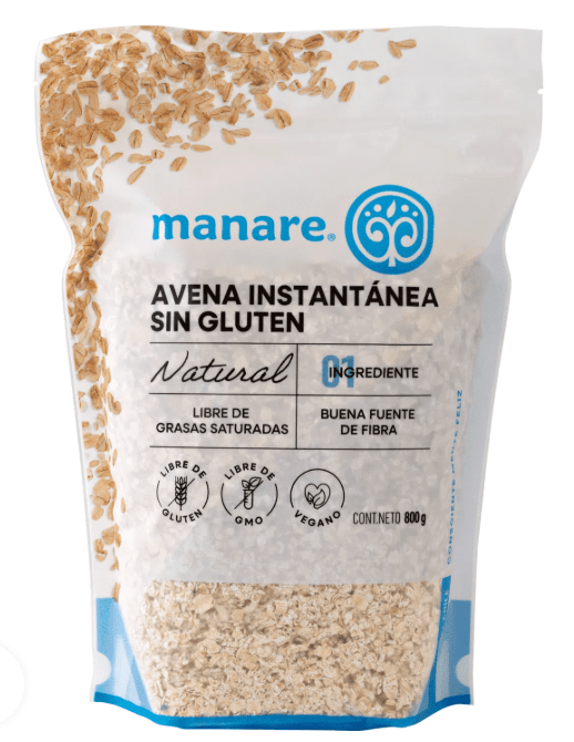 Avena Integral Sin Gluten - Manare 800 g