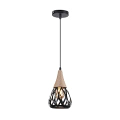 LÁMPARA CÁÑAMO RUSTICA ALUMINIO E27*1