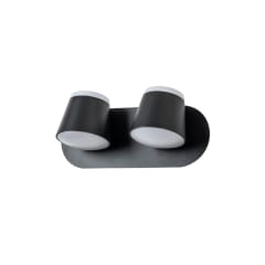 APLIQUE 2*5W NEGRO 3000K