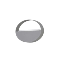 APLIQUE MEDIA LUNA GRIS 4W