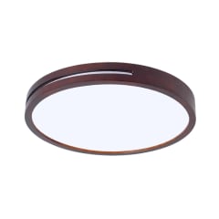 LAMPARA LED MADERA REDONDO 36W 400MM SOBREPUESTO CON CONTROL