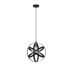 LAMPARA COLGANTE MULTI CIRCULO NEGRO E27