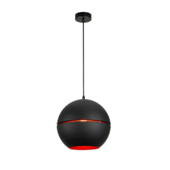 LAMPARA COLGANTE ESFERA NEGRA E27