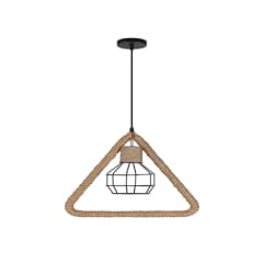 LÁMPARA CÁÑAMO RUSTICA TRIANGULO E27
