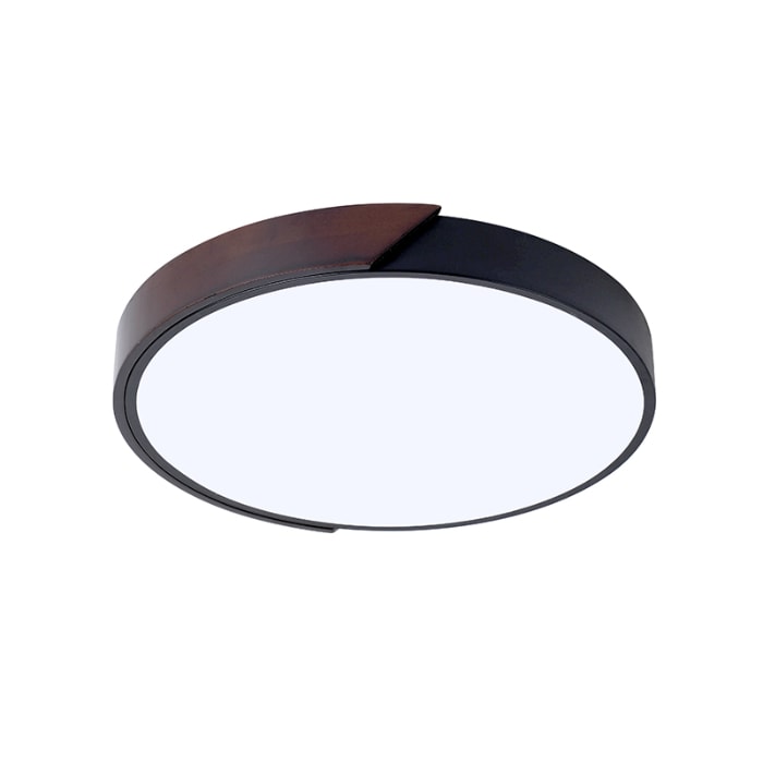 LAMPARA LED MADERA REDONDO 24W 300MM SOBREPUESTO CON CONTROL OSCURO1