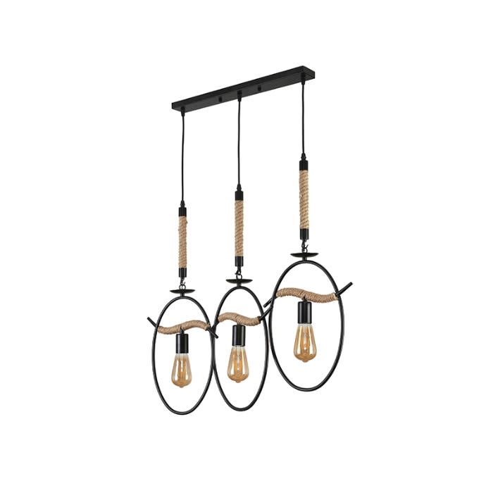 LÁMPARA CÁÑAMO RUSTICA COLGANTE DECORATIVA E27*31