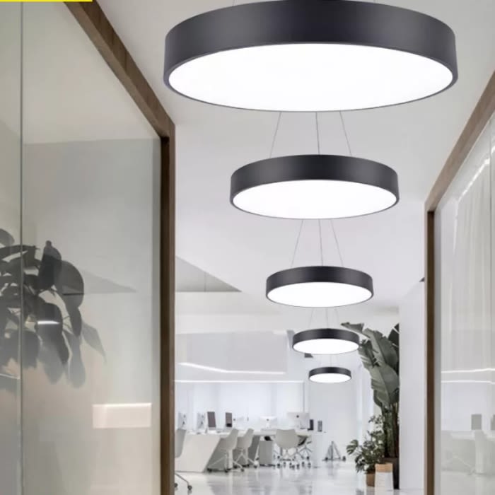 LAMPARA MODERNA OFICINA REDONDA SOLIDA 45 W 6500K3