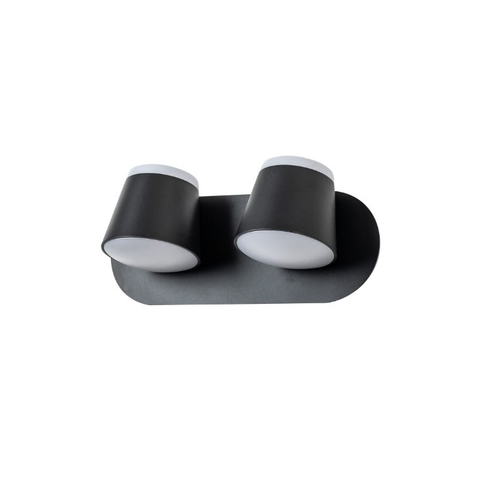 APLIQUE 2*5W NEGRO 3000K1