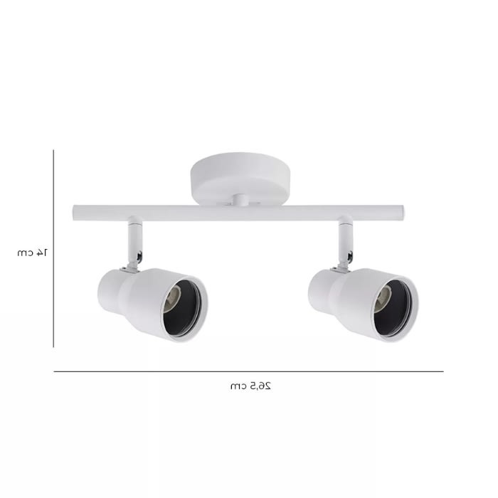 FOCO PORTA GU10*2 SOBREPUESTO BLANCO2