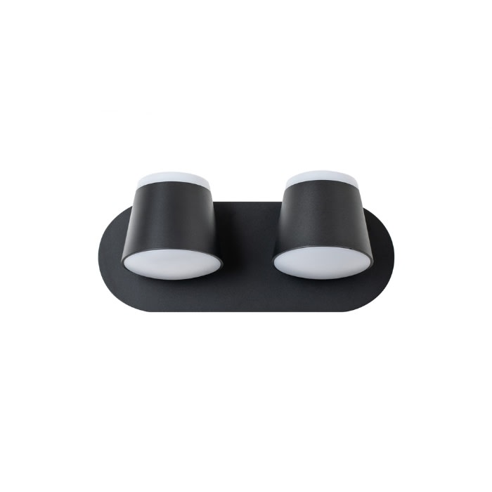 APLIQUE 2*5W NEGRO 3000K2