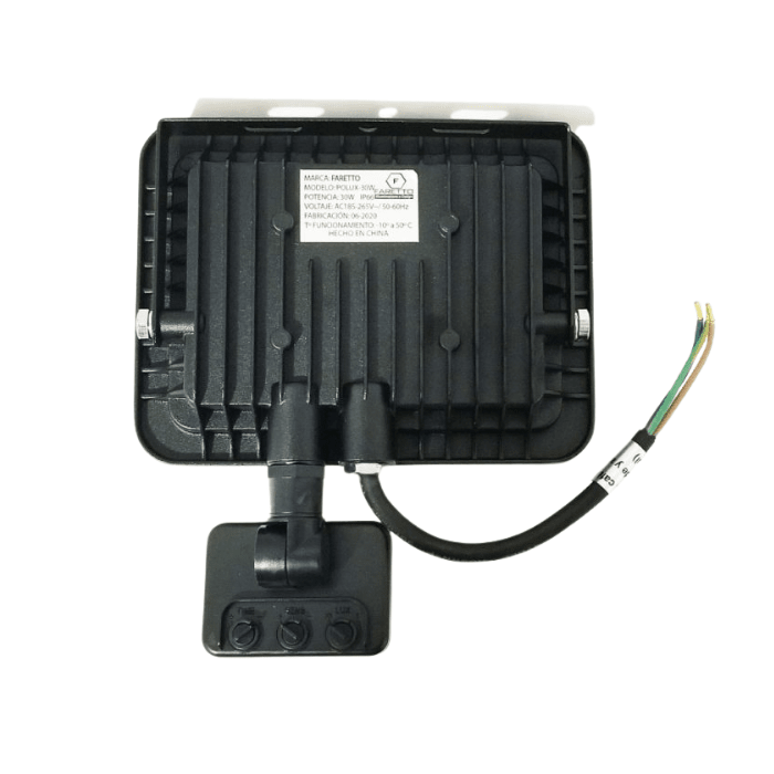 PROYECTOR LED POLUX 30W CON SENSOR IP662