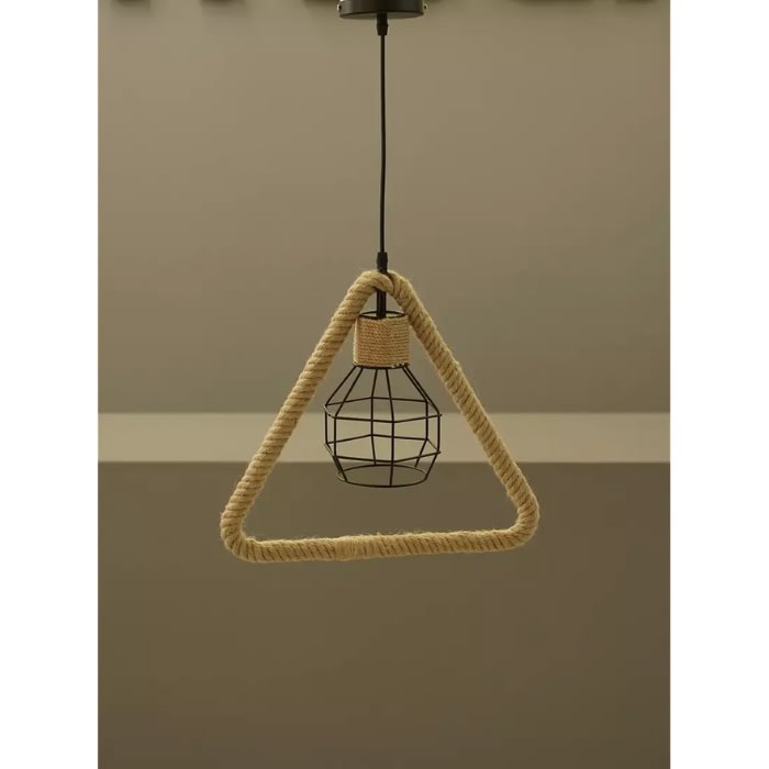 LÁMPARA CÁÑAMO RUSTICA TRIANGULO E272