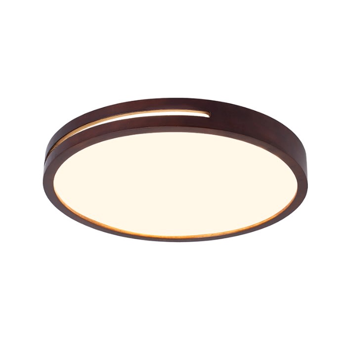 LAMPARA LED MADERA REDONDO 36W 400MM SOBREPUESTO CON CONTROL2