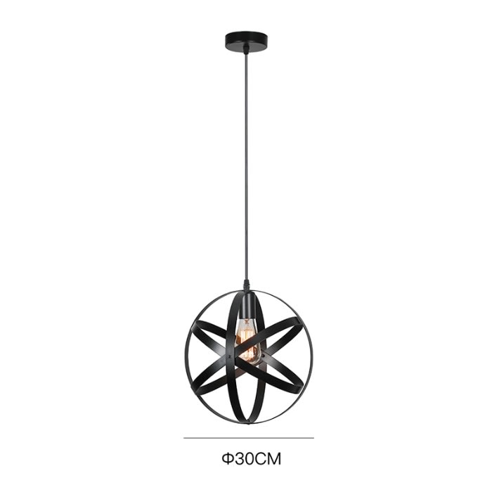 LAMPARA COLGANTE MULTI CIRCULO NEGRO E273