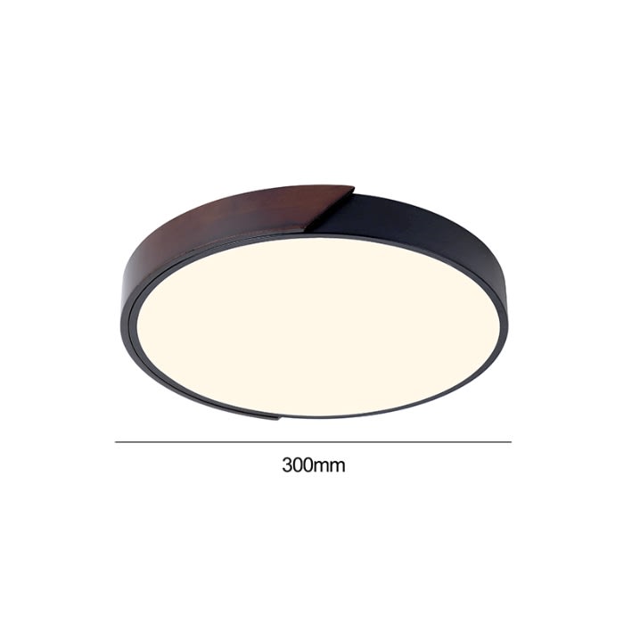LAMPARA LED MADERA REDONDO 24W 300MM SOBREPUESTO CON CONTROL OSCURO3
