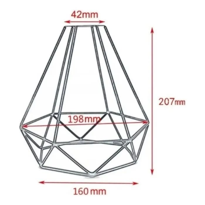 LAMPARA COLGANTE DIAMANTE HIERRO E274