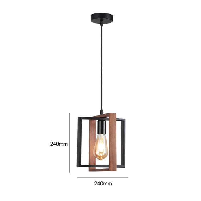 LAMPARA COLGANTE BICUADRADO E274