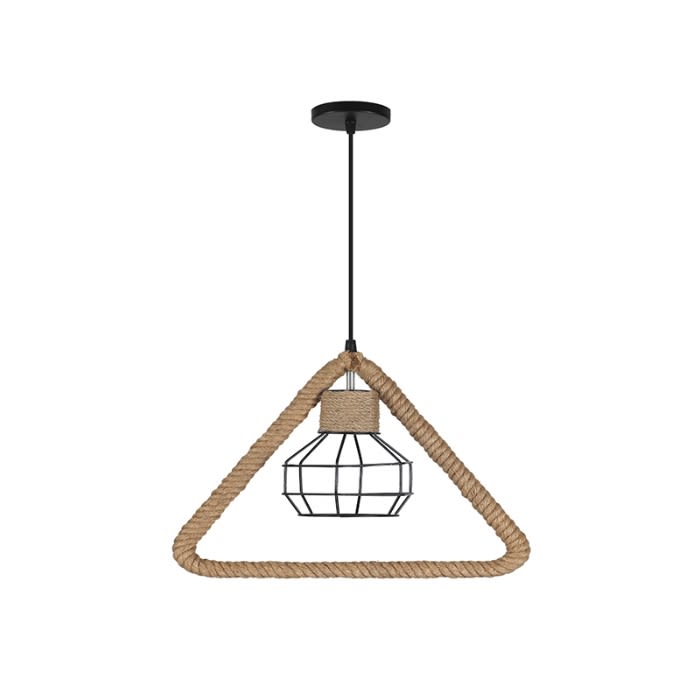 LÁMPARA CÁÑAMO RUSTICA TRIANGULO E271