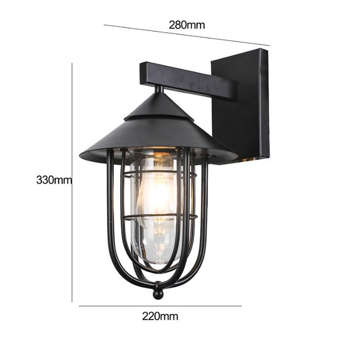 APLIQUE FAROL NEGRO E27*13