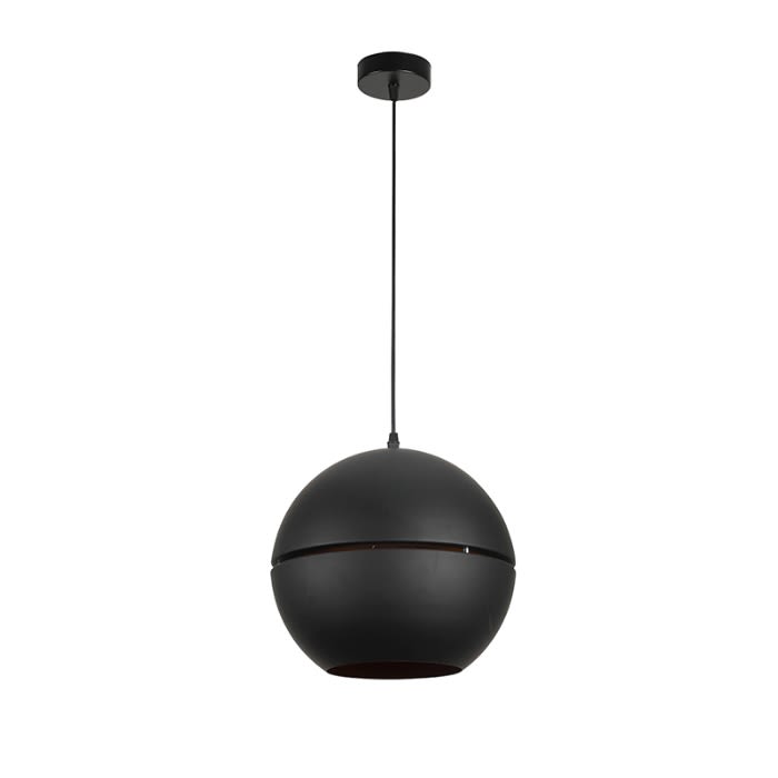LAMPARA COLGANTE ESFERA NEGRA E274