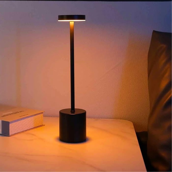 LAMPARA CARGABLE NEGRO PLATO 3000K/4000K/6500K2
