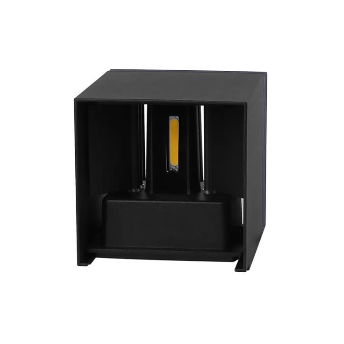 APLIQUE EXTERIOR METALICO CUADRADO 2X3W IP54 3000K3