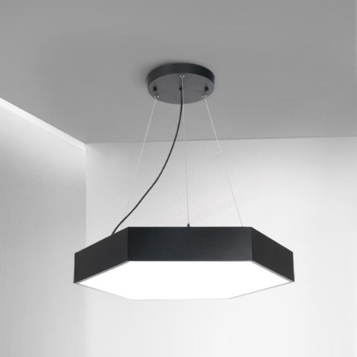 LAMPARA MODERNA OFICINA HEXAGONAL SOLIDA 50 W 6500K2