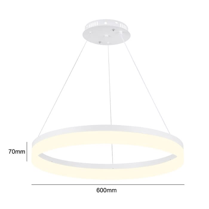 LAMPARA LED COLGANTE REDONDO 600MM BLANCO 36W 3000K 4000K 6000K3