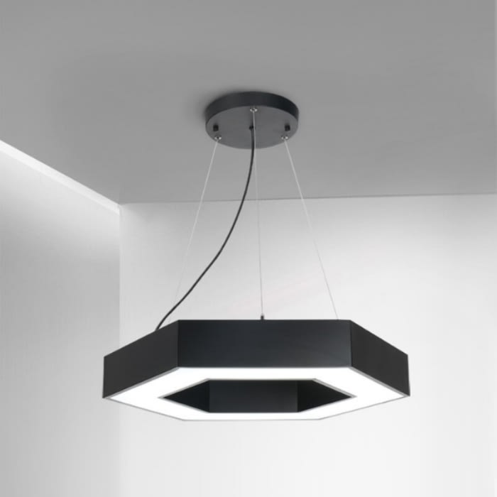 LAMPARA MODERNA OFICINA HEXAGONAL ABIERTA 40 W 6500K2