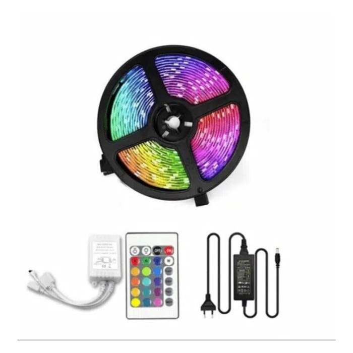 CINTA LED 12V RGB 5050 60LEDS CON CONTROL 5M1